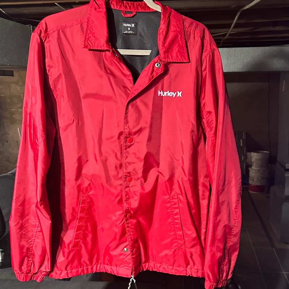 Hurley Men's Vibrant Red Windbreaker